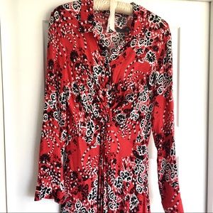Free People Tough Love Shirt Dress SZ 12